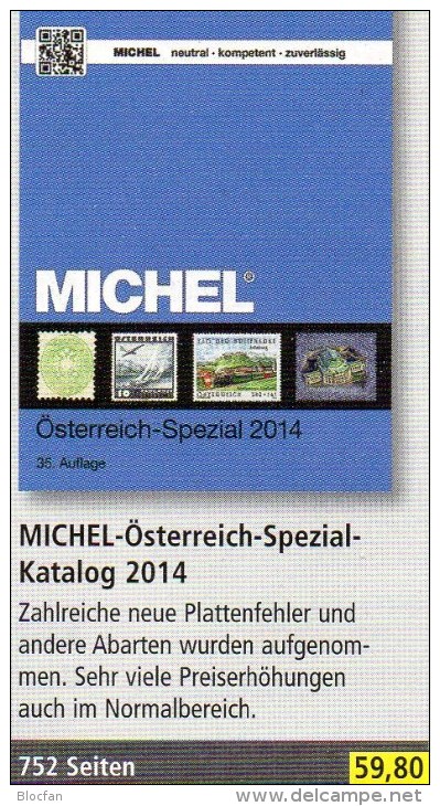 MICHEL Spezial Katalog 2014 Briefmarken Österreich Neu 60€ Bosnien Lombardei Venetien Special Catalogue Stamp Of Austria - Raritäten