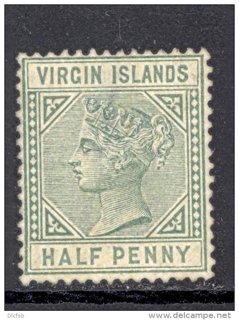 VIRGIN ISLANDS, 1883 &frac12;d Unused No Gum, Very Small Thin - Britse Maagdeneilanden