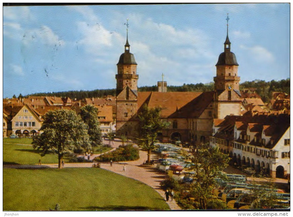 Germany  - Postcard Circulated 1963  -Hohenluftkurort Freudenstadt - Marktplatz Mit Evang.Stadkirche- 2/scans - Hochschwarzwald
