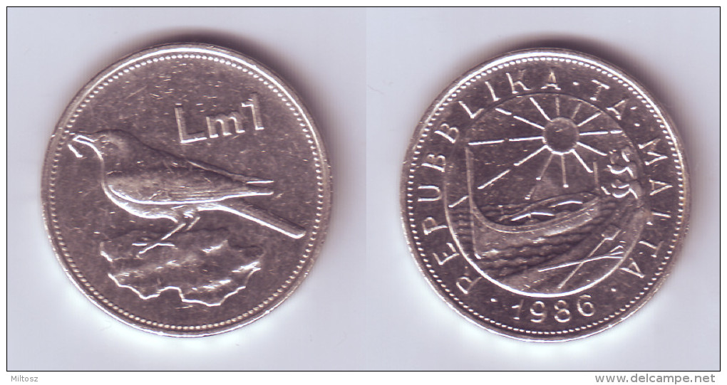 Malta 1 Lira 1986 - Malte