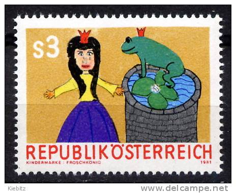 ÖSTERREICH 1981 ** Märchen - Der Froschkönig - ANK 1704 MNH - Märchen, Sagen & Legenden