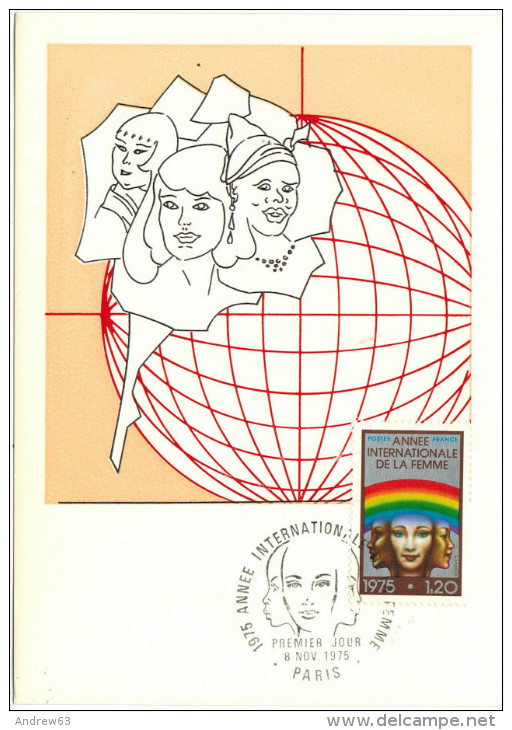 FRANCIA - France - 1975 - Carte Maximum - ANNÉE INTERNATIONALE DE LA FEMME - FDC - 1970-1979