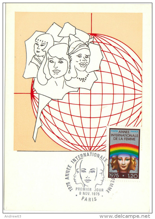 FRANCIA - France - 1975 - Carte Maximum - ANNÉE INTERNATIONALE DE LA FEMME - FDC - 1970-1979
