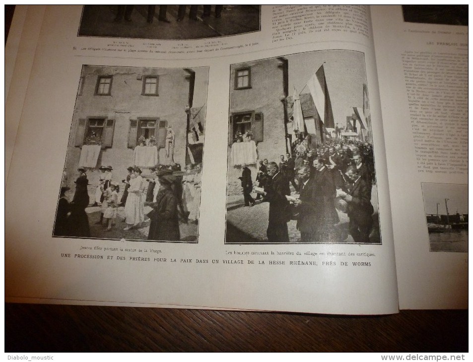 1919: Procession WORMS; Français à Tchernavoda;Rééducation Mutilés à Neuilly-sur-Seine;Gl Berthelot;Maubeuge;Miss Wilson - L'Illustration