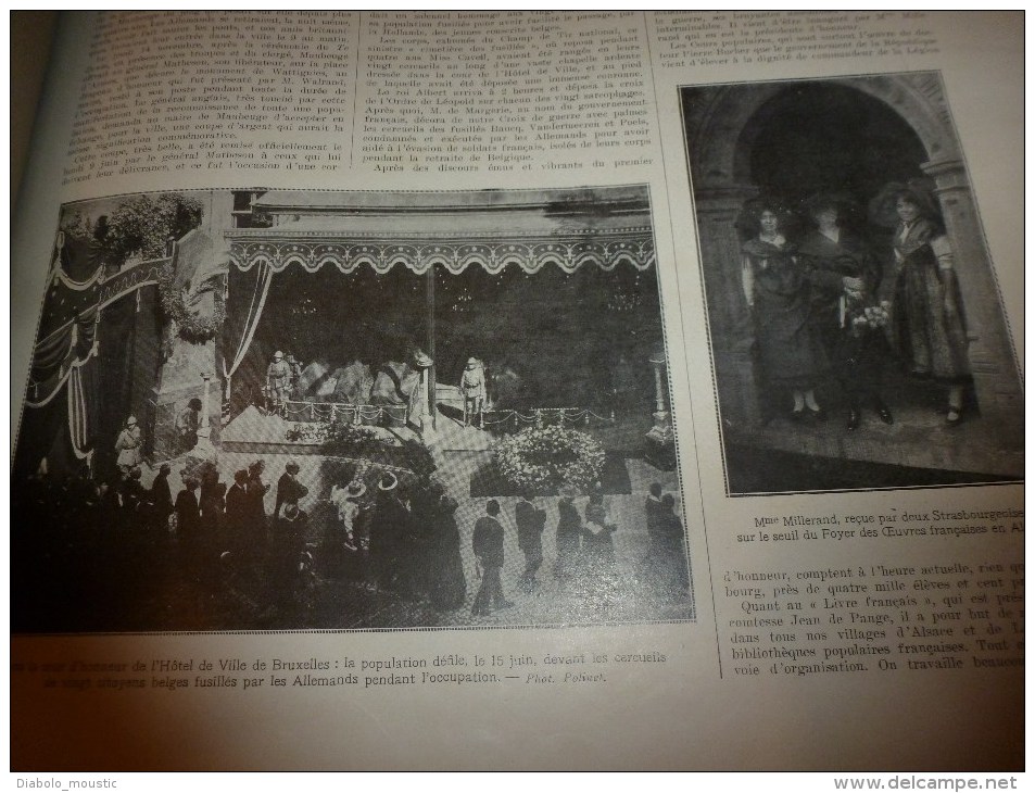 1919: Procession WORMS; Français à Tchernavoda;Rééducation mutilés à Neuilly-sur-Seine;Gl Berthelot;Maubeuge;Miss Wilson