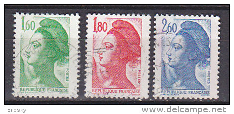 M1515 - FRANCE Yv N°2219/21 - 1982-1990 Vrijheid Van Gandon