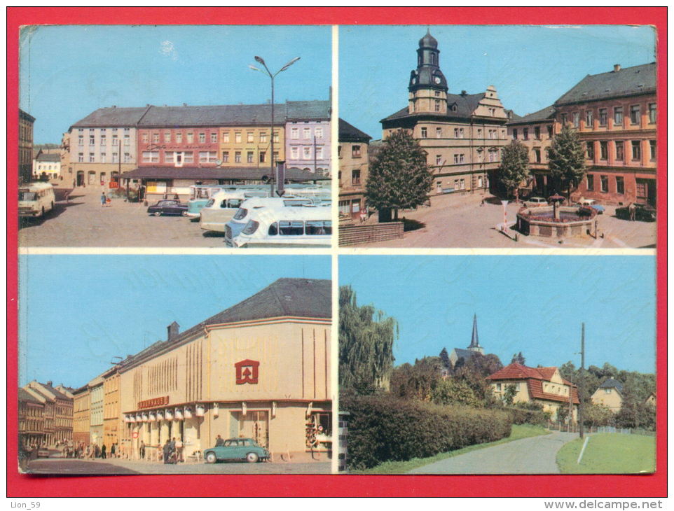 159034 / Schleiz -  Rathaus , KAUFHAUS " MAGNET " NEUMARKT , BLIK ZUM BERGKIRCHE - Germany Allemagne Deutschland Germani - Schleiz