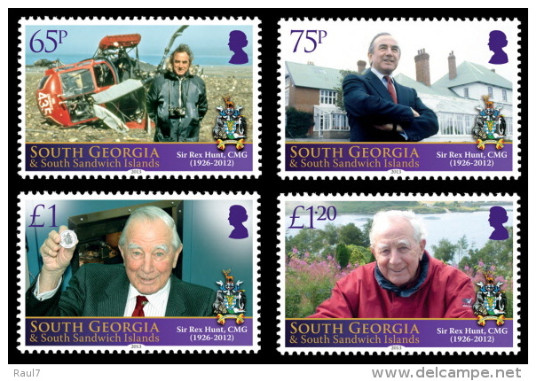 South Georgia 2013 - Hommage A Sir Rex Hunt  - 4v Neuf (MNH) - Zuid-Georgia