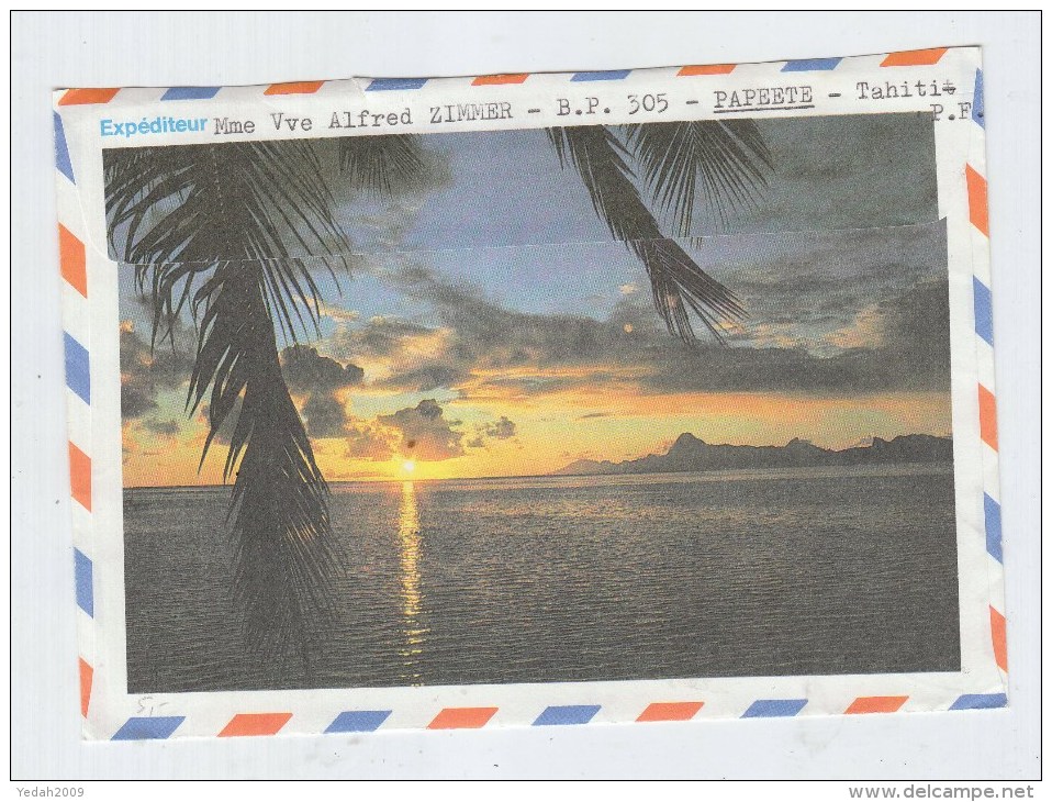 French Polynesia/Czechoslovakia FOLKLORE CRABS AIRMAIL COVER 1986 - Storia Postale