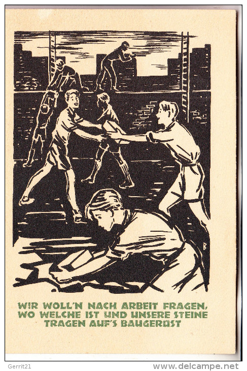 GESCHICHTE - Deutschland Wiederaufbau  Propagandakarte - Storia