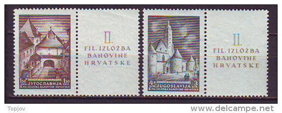 YUGOSLAVIA - JUGOSLAVIA -  CHATEDRALS + LABELS  - **MNH - 1940 - Eglises Et Cathédrales