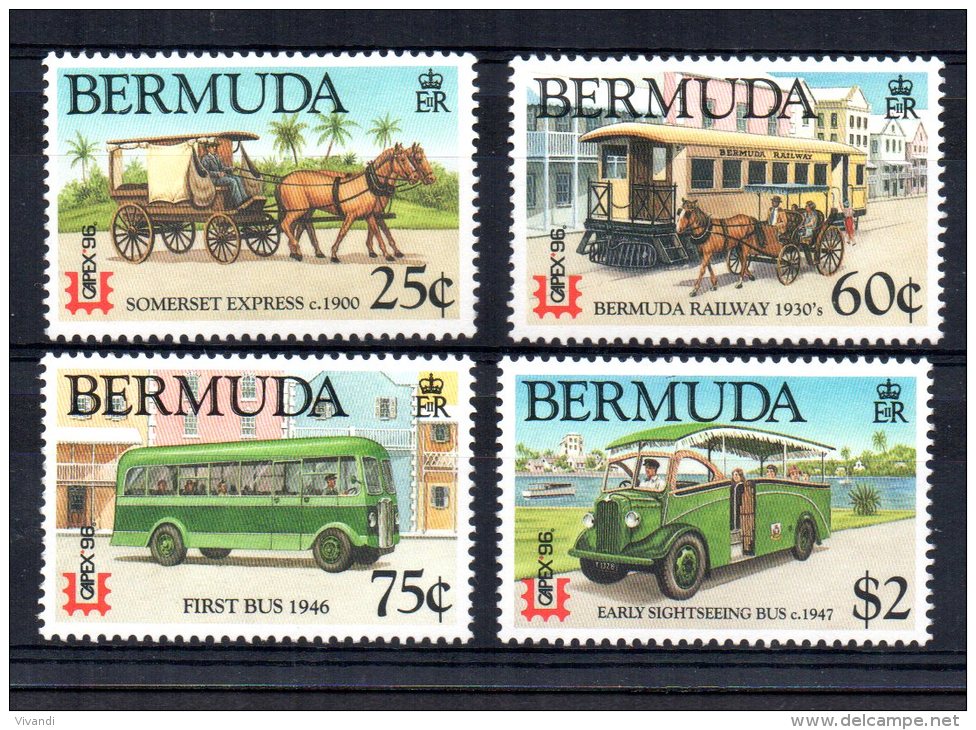 Bermuda - 1996 - "CAPEX" International Stamp Exhibition/Local Transport - MH - Bermudes