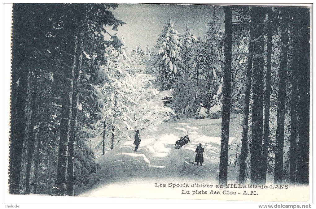 Villard-de-Lans (Isère)-+/-1920-Les Sports D'hiver-La Piste Des Clos-Bobsleigh-Traîneau -luge - Villard-de-Lans