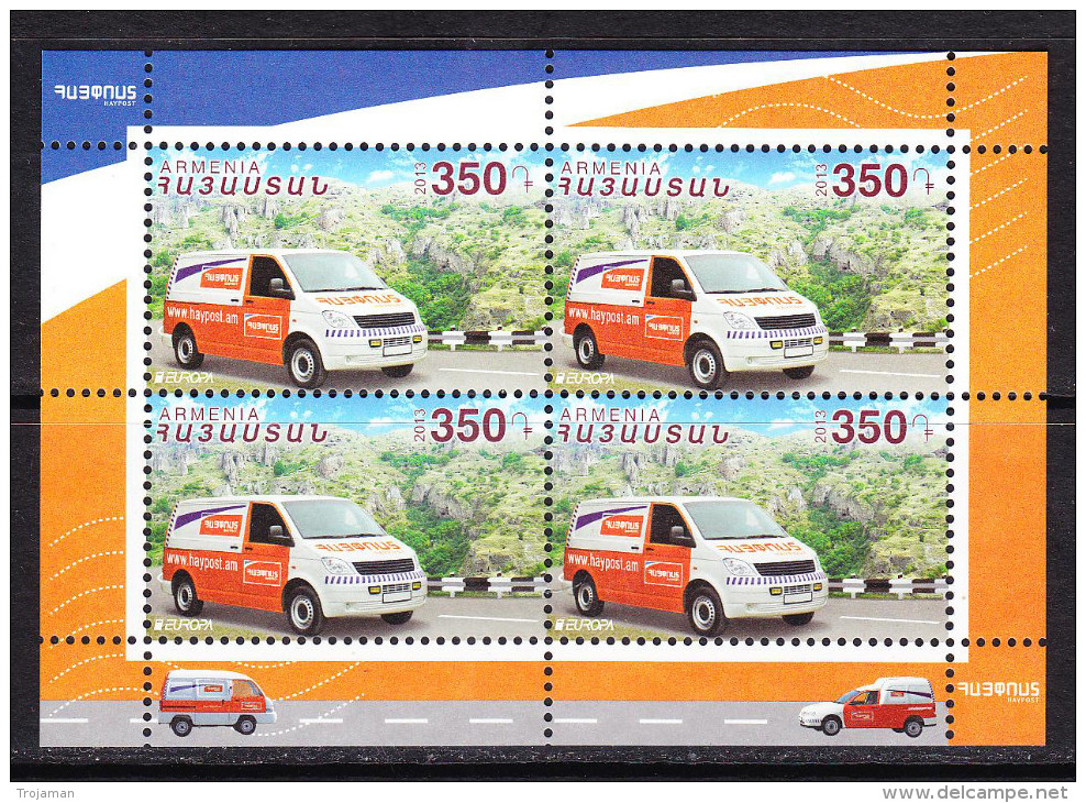 ARM-47	ARMENIA-2013 EUROPA TRANSPORT. STARTING PRICE FOR THE ONE SET - Arménie