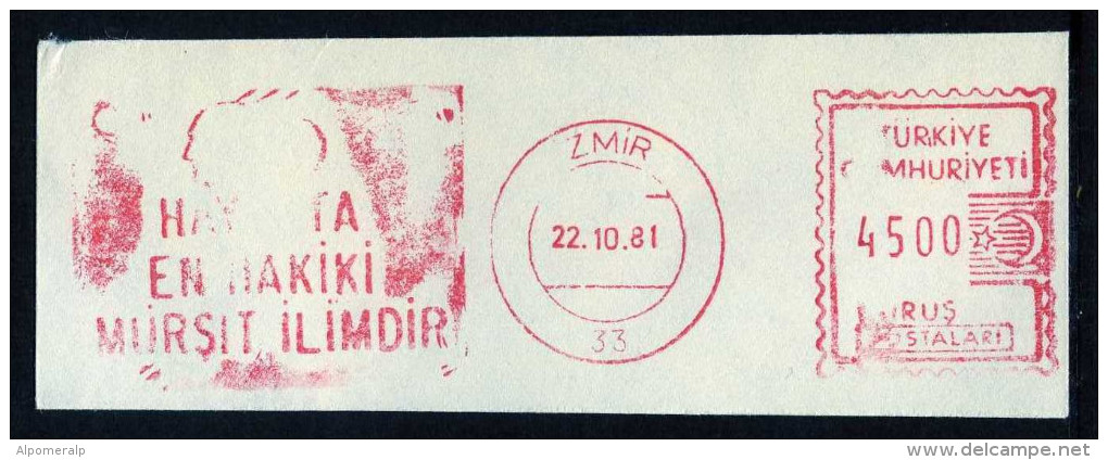 Machine Stamps (ATM) Red Special Cancels IZMIR 22.10.81 (#80) - Automatenmarken