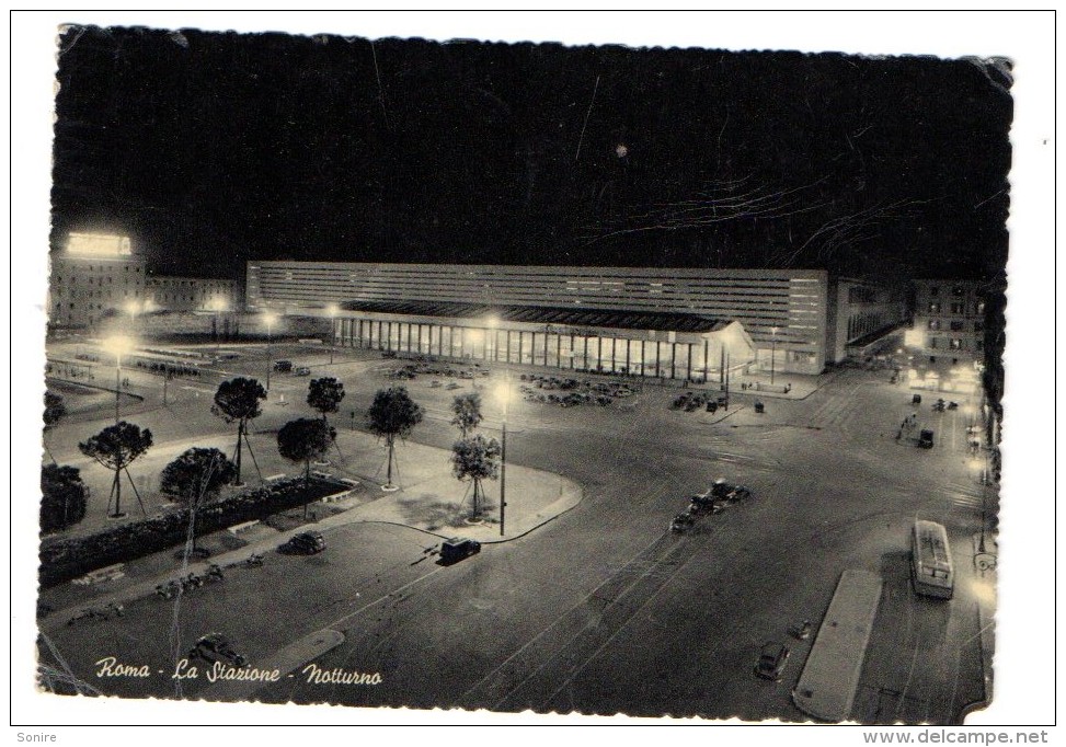 ROMA 1952 - LA STAZIONE - NOTTURNO - ITALIA AL LAVORO LIRE 20 ISOLATO - C113 - Stazione Termini