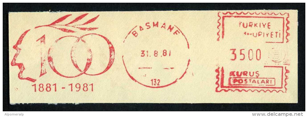 Machine Stamps (ATM) Red Special Cancels BASMANE 31.8.81 (#72) - Distributors