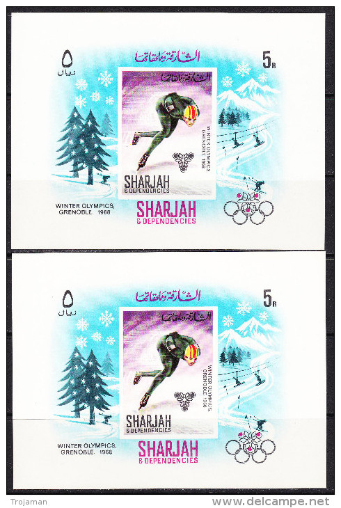 AE-SH	2	SHARJAH-	WINTER OLYMPIC GAMES 1968. STARTING PRICE FOR THE ONE SET - Winter 1968: Grenoble