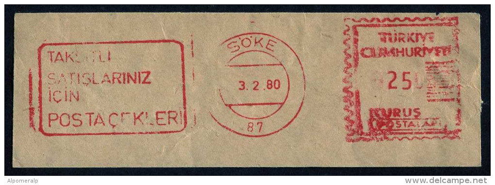 Machine Stamps (ATM) Red Special Cancels SOKE 3.2.80 (#66) - Distributeurs