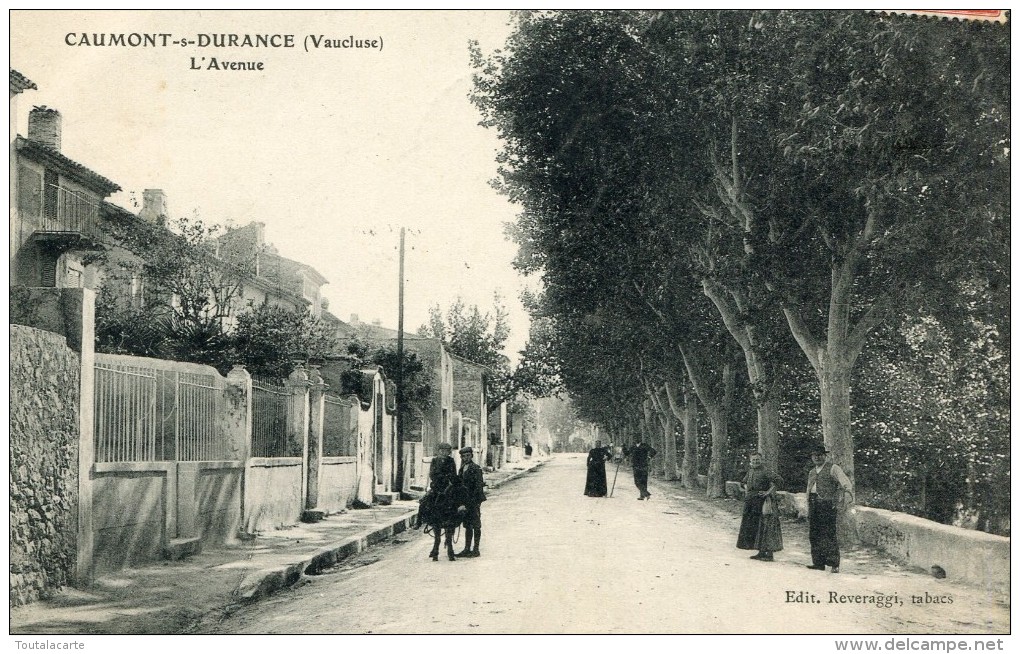 CPA 84 CAUMONT SUR DURANCE L AVENUE 1908 - Caumont Sur Durance