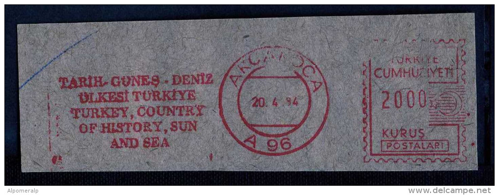 Machine Stamps (ATM) Red Special Cancels AKCAKOCA 20.4.84 (#54) - Automaten