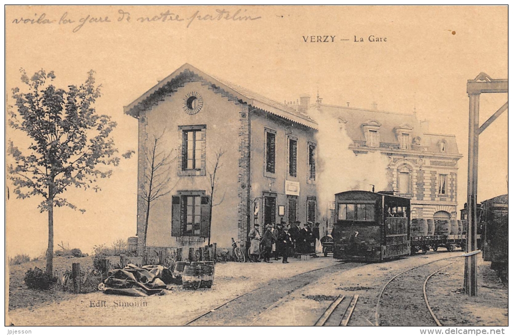 MARNE  51  VERZY   LA GARE   TRAIN - Verzy