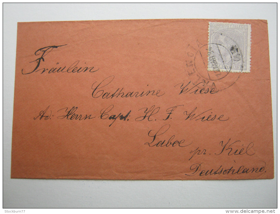 1884,  Brief Nach Deutschland - Briefe U. Dokumente