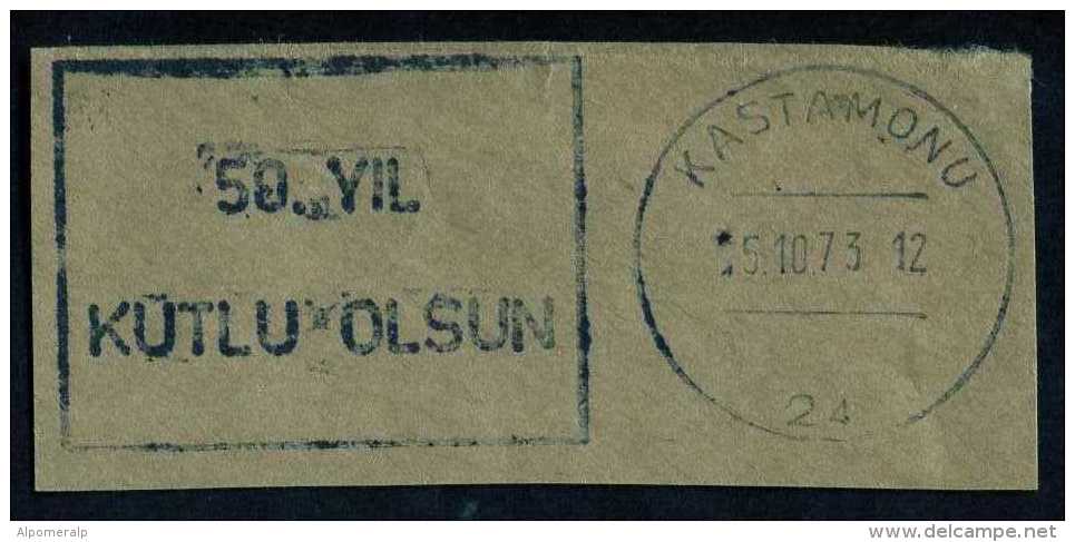 Machine Stamps (ATM) Black Special Cancels KASTAMONU 15.10.73 (#36) - Automatenmarken