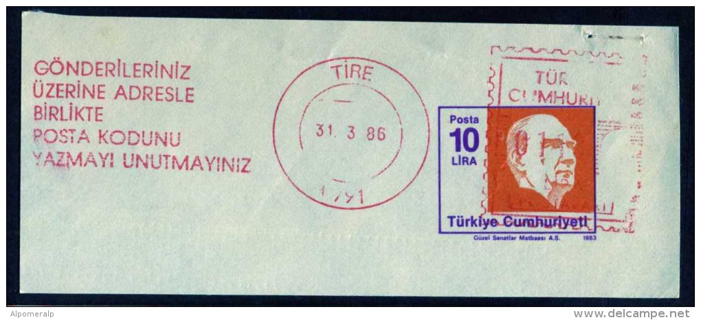 Machine Stamps (ATM) Red Special Cancels TIRE 31.3.86 (#31) - Distributors