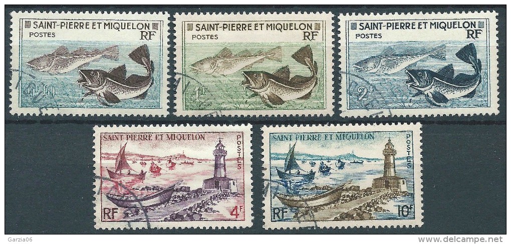 St Pierre Et Miquelon  - 1957 -  Série Courante - N° 353 à 357 - Oblit - Used - Gebruikt