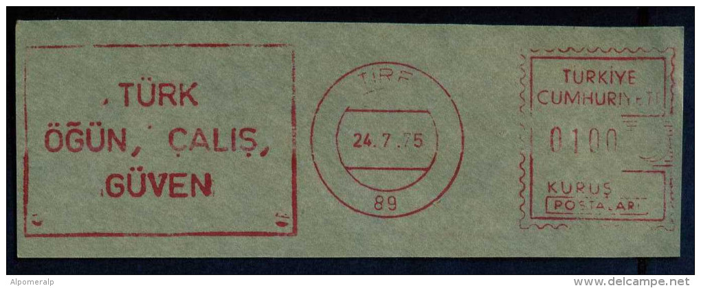 Machine Stamps (ATM) Red Special Cancels TIRE 24.7.75 (#26) - Distribuidores