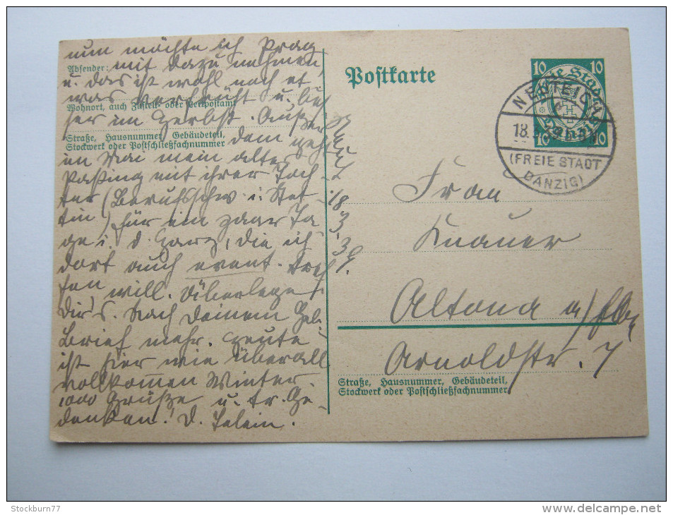 1933 , NEUTEICH  , Klarer Stempel Auf Karte - Entiers Postaux