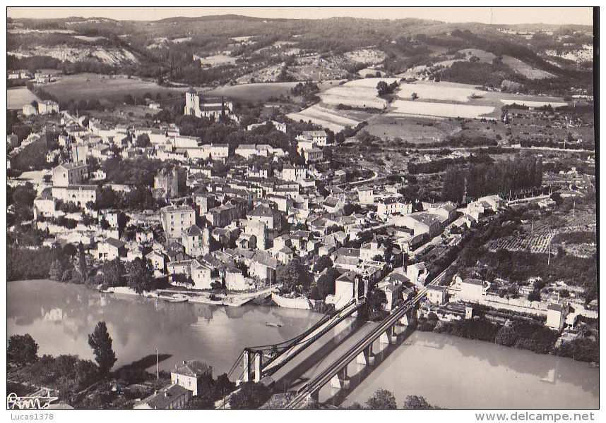 46 / PUY L EVEQUE / VUE GENERALE AERIENNE  ET LES DEUX PONTS - Autres & Non Classés