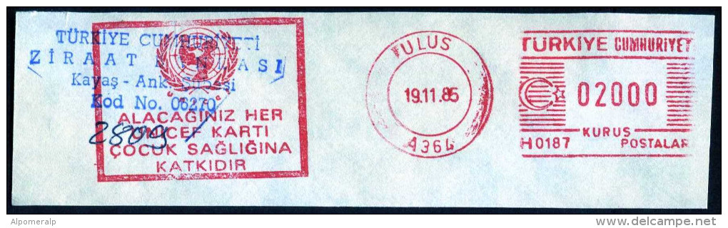 Machine Stamps (ATM) Red Special Cancels ULUS 19.11.85 (#12) - Distributori