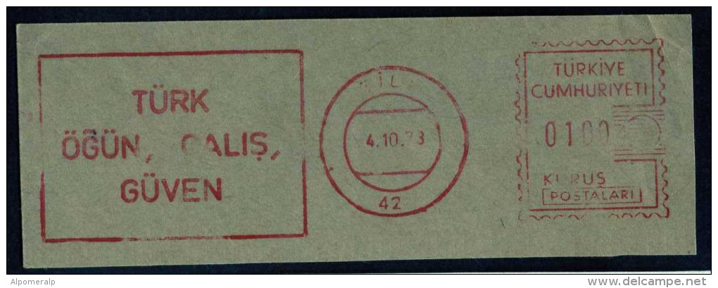 Machine Stamps (ATM) Red Special Cancels ZILE 4.10.73 (#9) - Distributors