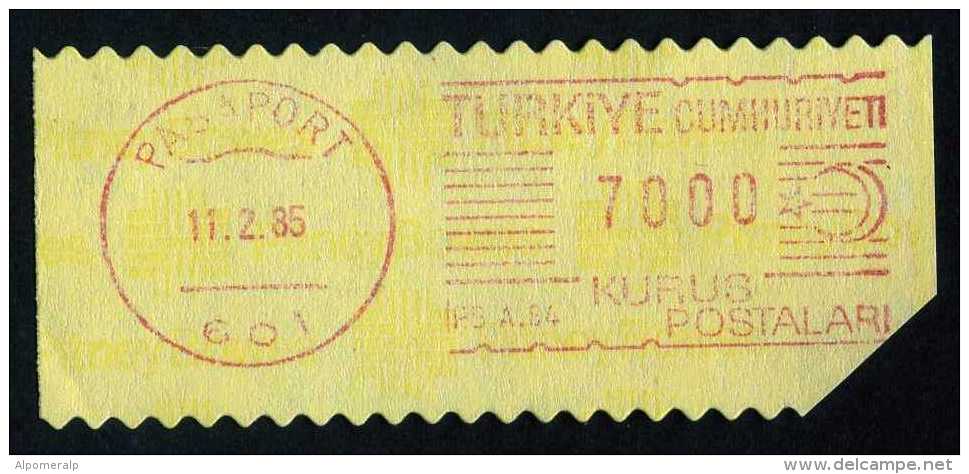 Machine Stamps (ATM) Red Special Cancels PASAPORT 11.2.85 (#1) - Distribuidores