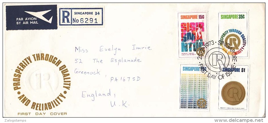 Singapore Cover, Stamps   (Z-8015) - Singapore (1959-...)