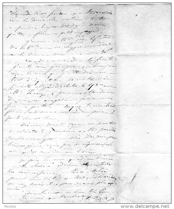 Lettre  écrite à AURAY LE 21 Aout 1851 -  DENIS Jeune  Marchand De Vins En Gros à Auray - Successeur De DENIS Père. - Non Classés