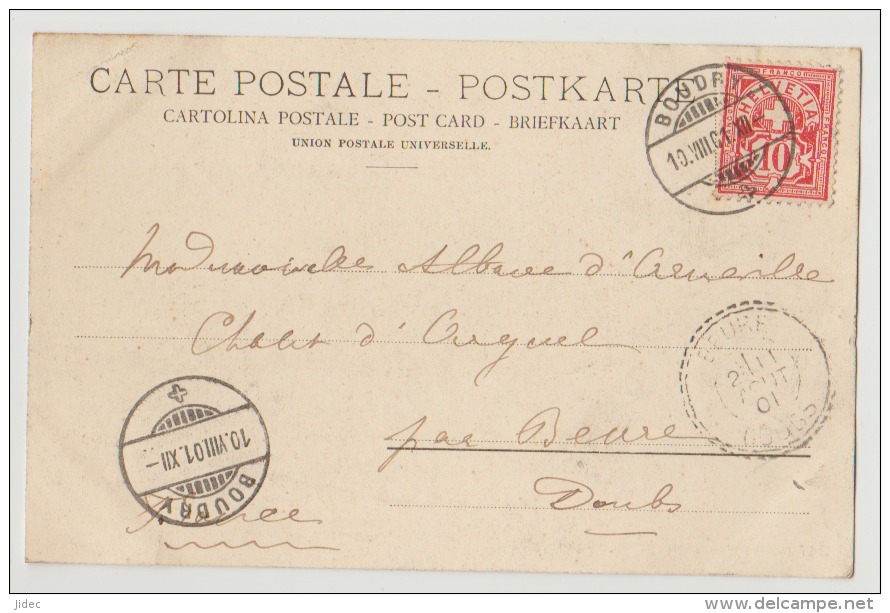 CPA Suisse  La Ferme Robert Et Le Creux Du Van Animée Et Colorisée Neuchâtel 1901 Près De Noiraigue Boudry - Boudry