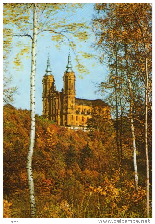 Germany - Postcard Circulated 1974 - Wallfahrtskirche  Vierzehnheiligen   - 2/scans - Lichtenfels