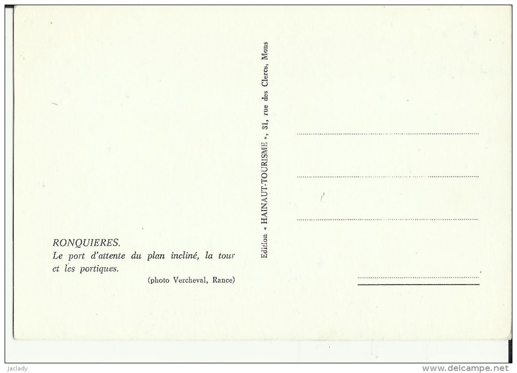 Ronquières -- Le Port D' Attende Du Plan Incliné, La Tour Et Les Portiques.    (2 Scans) - Braine-le-Comte