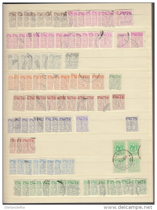 Belgie -  Belgique Ocb Nr :  STOCK LOT USED (zie  Scan) - 1977-1985 Chiffre Sur Lion