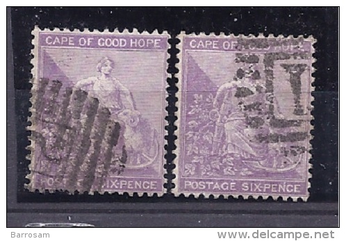 Cape Of Good Hope1864-5:Scott18 Used(lot Of 2) - Other & Unclassified