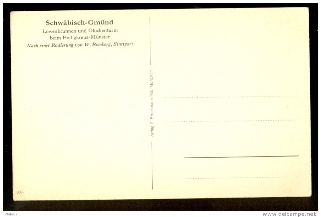 Schwabisch-Gmund / Postcard Not Traveled - Schwabach