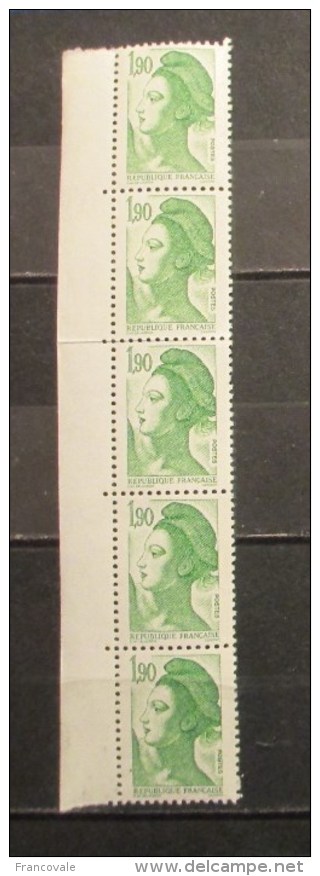 Francia 1986 Libertè De Gandon 1,90 X 5 Mnh - 1982-1990 Vrijheid Van Gandon