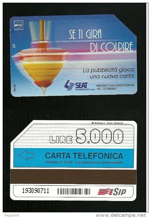 314 Golden - Trottola Se Ti Gira Di Colpire Lire 5.000 31_12_94 Mantegazza Corto 20.5 Mm - Publiques Publicitaires