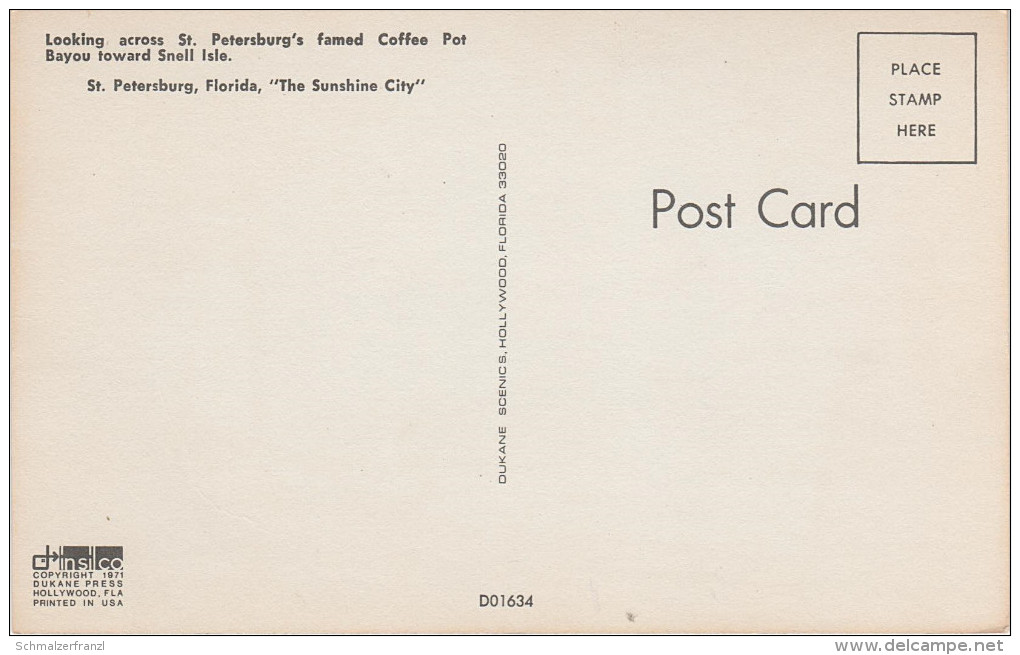 AK St. Petersburg Coffee Pot Bayou Toward Snell Isle Florida United States USA - St Petersburg