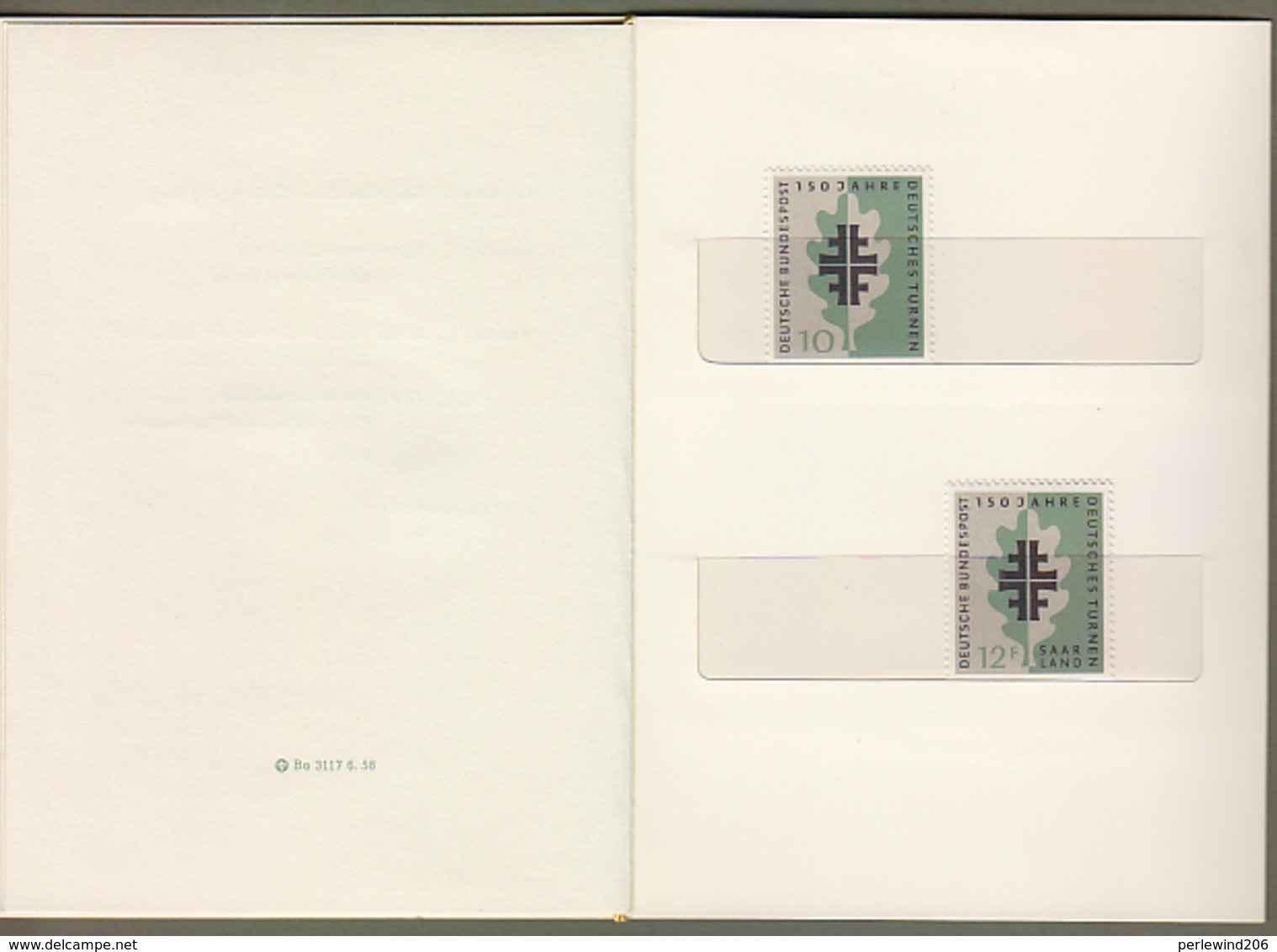Bund + Saarland: Minister Card - Ministerkarte Typ II, Mi.-Nr. 292 + S. 437: " Turnbewegung " RR Joint Issue X - Cartas & Documentos