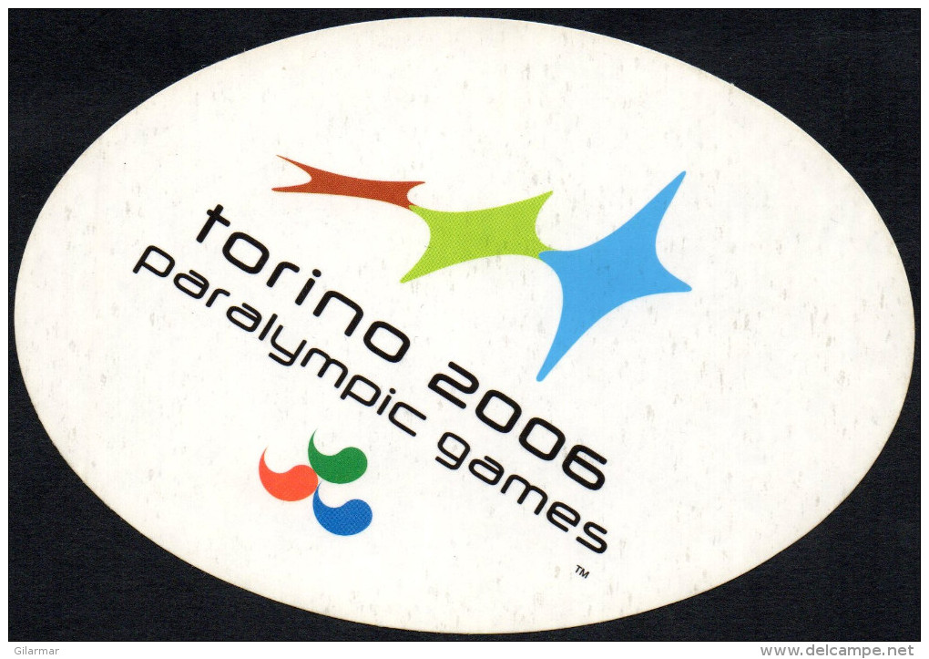 ITALY 2006 - PARALYMPIC WINTER GAMES TORINO 2006 - STICKER / AUTOCOLLANTE - Altri & Non Classificati