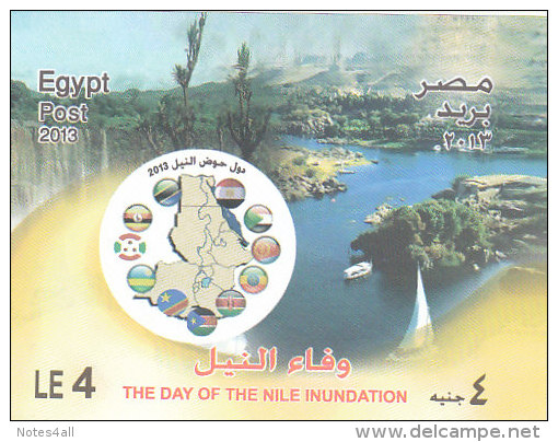 Stamps EGYPT 2013 THE DAY OF THE NILE INUNDATION S/S MNH */* - Unused Stamps